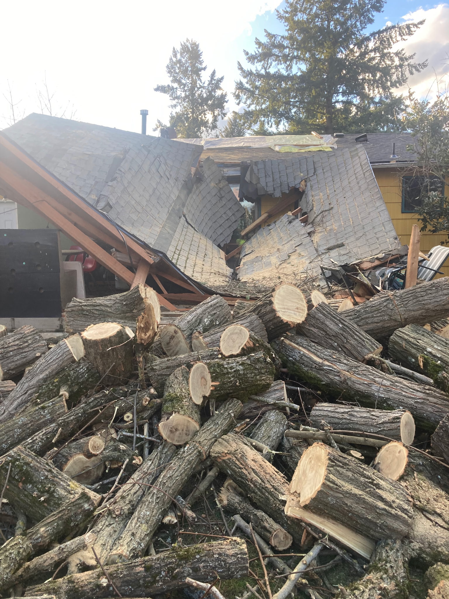 New fence installation after storm